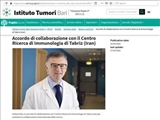 Immunology Research Center of TUOMS and IRCCS Istituto Tumori of Bari Signed an MOU